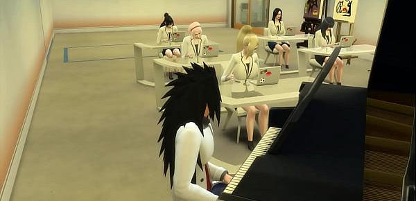  Naruto Elite Cap 7 dando la clase de musica Madara pilla a una de sus alumna viendo porno y no se aguanta hicieron un trio le da muy duro por ese culo le termina adentro